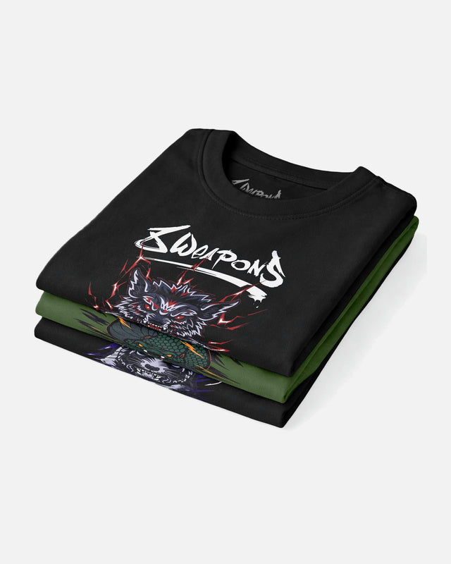 Tricou 8 WEAPONS Beastial Wolf – Negru/Roșu