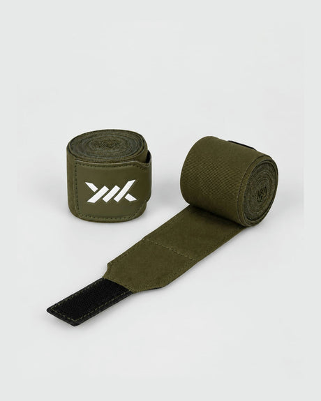 Boxerské bandáže Caged Essential – Khaki Zelené (včetně pytlíku na praní)