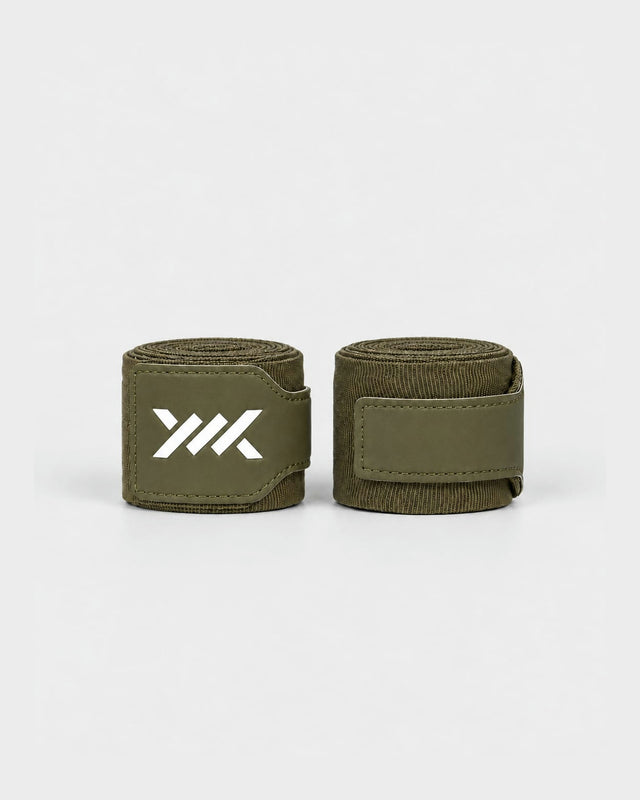 Vendas de boxeo Caged Essential – Verde Caqui (incluye bolsa de lavado)