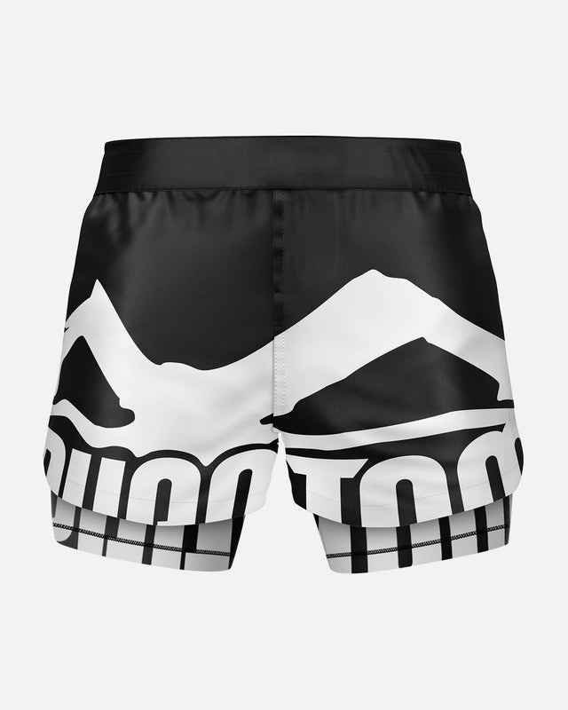 Phantom Athletics MMA-shorts Fusion-R 2in1 Savage – Sort/Hvid