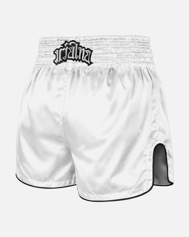 Calções de Muay Thai 8 WEAPONS Mongkol – Branco/Preto