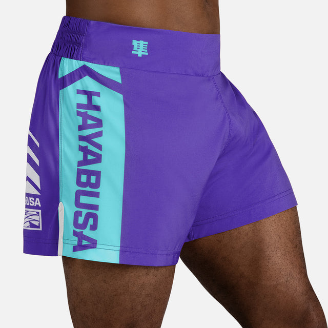 Pantaloncini Muay Thai Hayabusa Icon – Viola/Bianco