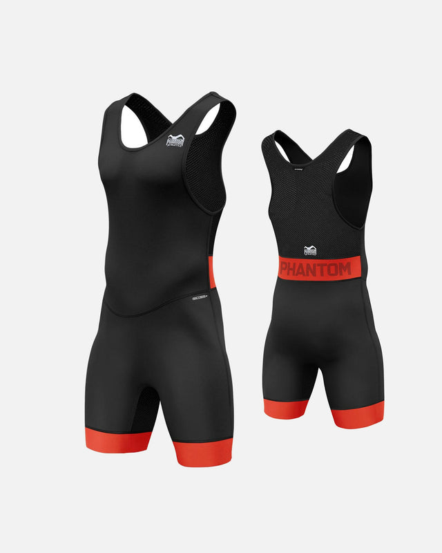 Phantom Athletics Zápasnický dres Storm Dětské – Černá/Červená/Černá/Modrá