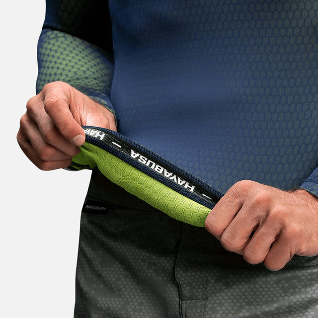 Rashguard Hayabusa Fusion Manches Longues – Bleu/Vert