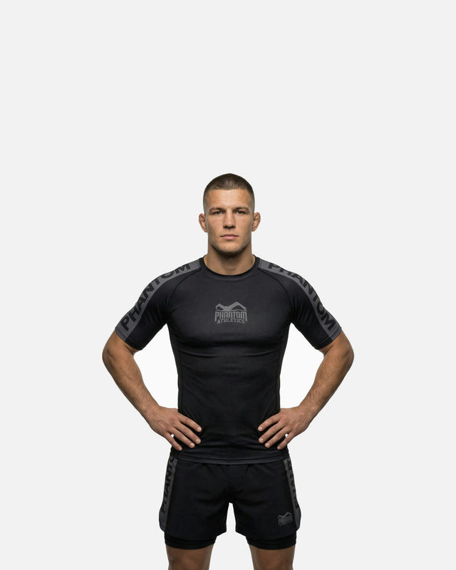 Phantom Athletics Rashguard EVO Apex Kurzarm – Schwarz/Grau