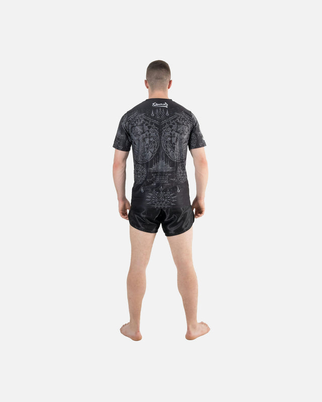 8 WEAPONS T-shirt Hanuman Yant – Preto/Cinzento