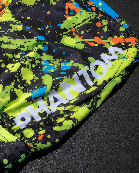 Calções de MMA Phantom Athletics Fusion Splatter – Preto/Neon Amarelo