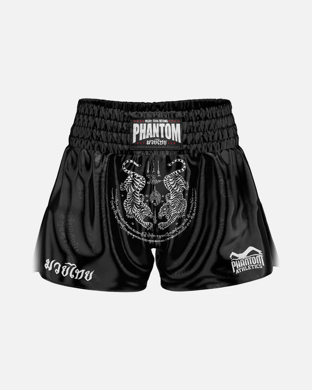 Shorts de Muay Thai Phantom Athletics Sak Yant – Noir