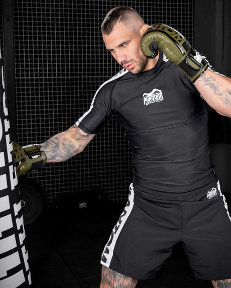 Phantom Athletics Rashguard EVO Apex Kurzarm – Schwarz