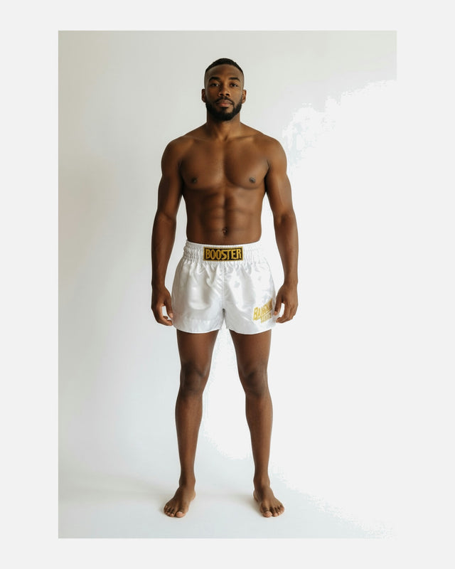 Shorts de Muay Thai Booster Bangkok – Blanc