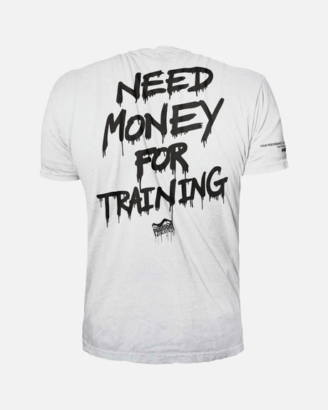 T-shirt de treino Phantom Athletics EVO Need Money For Training – Branco