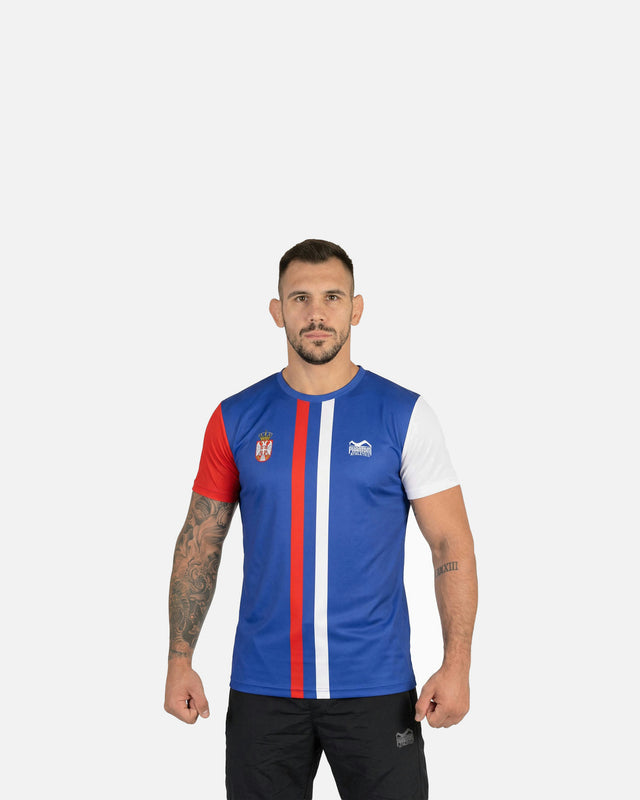 T-shirt da allenamento Phantom Athletics EVO+ Team Serbia – Blu