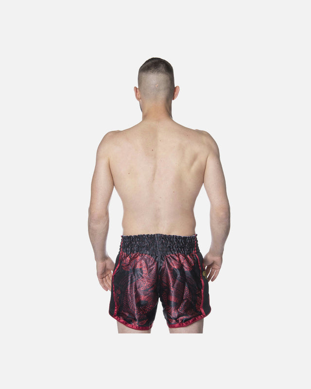 Spodenki Muay Thai 8 WEAPONS Naga – Czarne/Czerwone