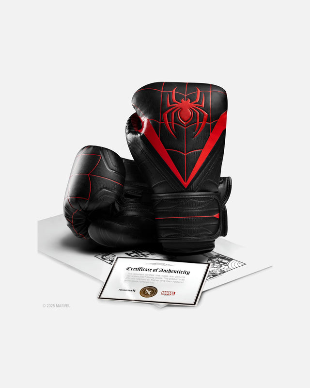 Mănuși de box Hayabusa x Marvel Miles Morales – Negru/Roșu