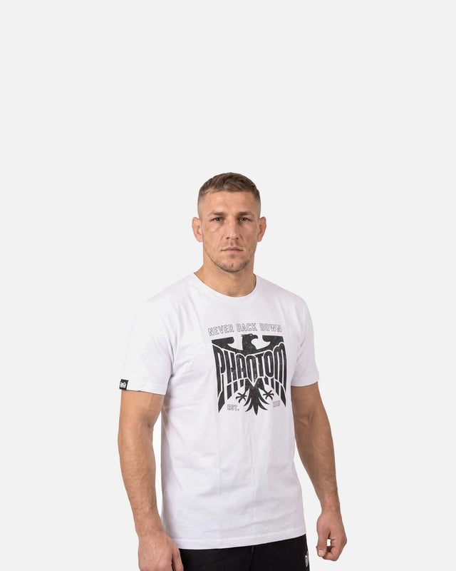 T-shirt Phantom Athletics Germany Never Back Down – Branco