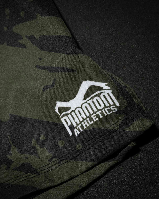 Shorts de MMA Phantom Athletics EVO Tiger Camo – Vert militaire