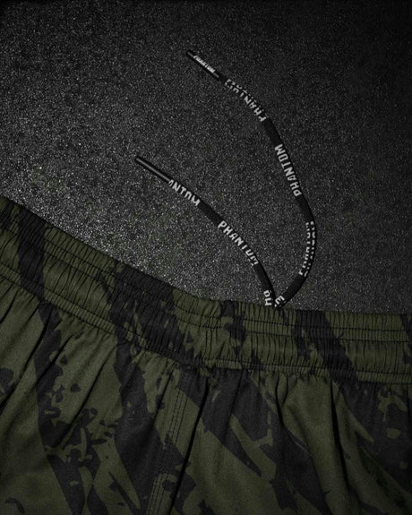 Pantaloni scurți MMA Phantom Athletics EVO Tiger Camo – Verde militar