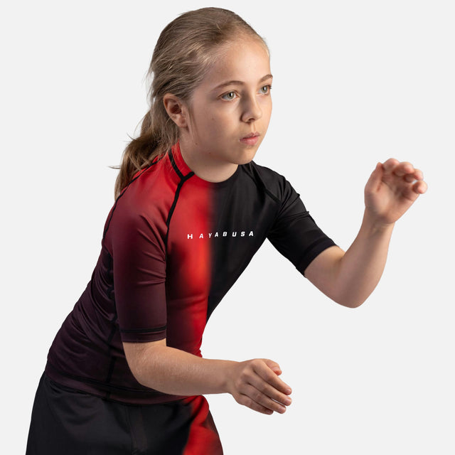 Hayabusa Rashguard Apex Nova Short Sleeves Kids – Red