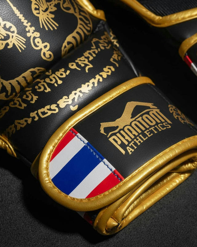 Phantom Athletics MMA-Sparringshandschuhe Muay Thai – Schwarz/Gold