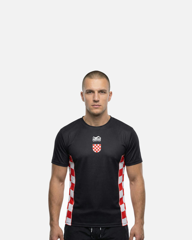 T-Shirt Phantom Athletics EVO+ Team Croatia – Preto