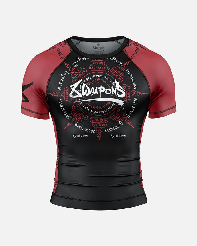 8 WEAPONS Rashguard 8 Ways Yant 2.0 - Svart/Bordeaux