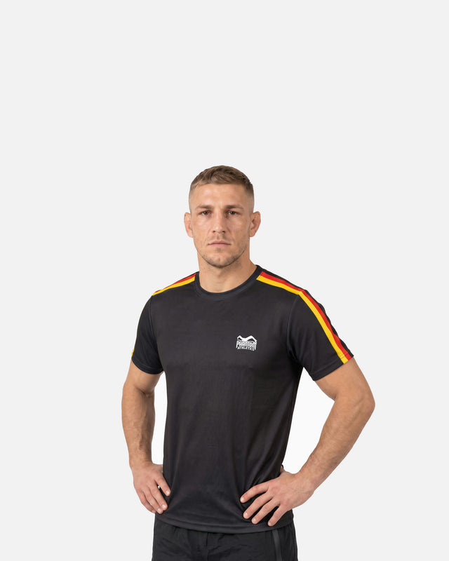 Camiseta Phantom Athletics T-Shirt EVO+ Germany AS – Negro/Rojo/Oro