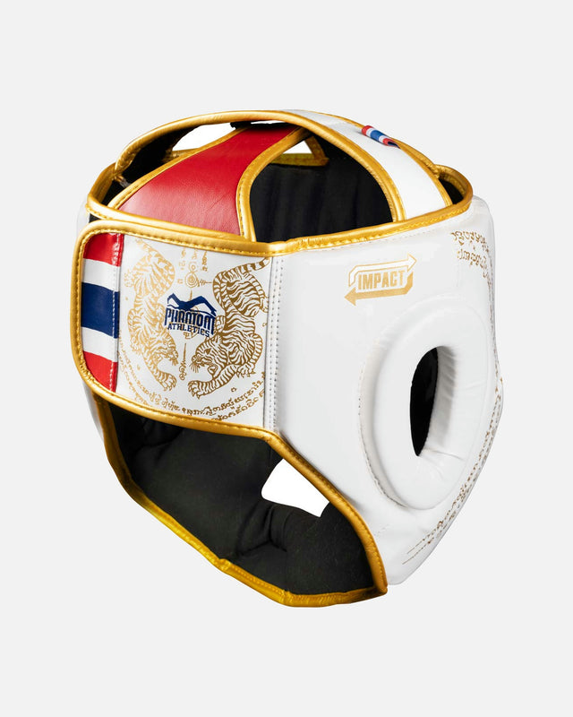 Căști de box Phantom Athletics Muay Thai – Alb/Aur