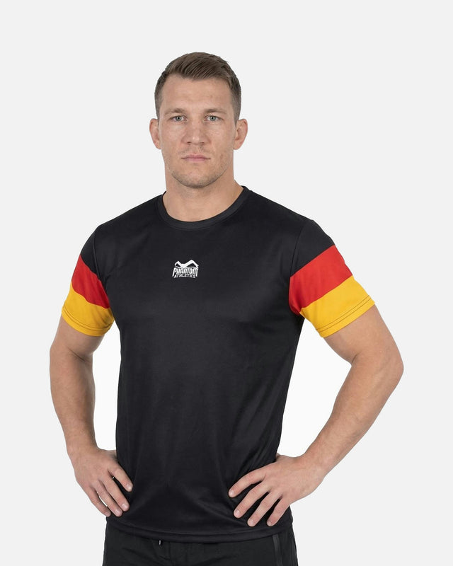 T-shirt de treino Phantom Athletics EVO+ Team Germany – Preto/Vermelho/Ouro