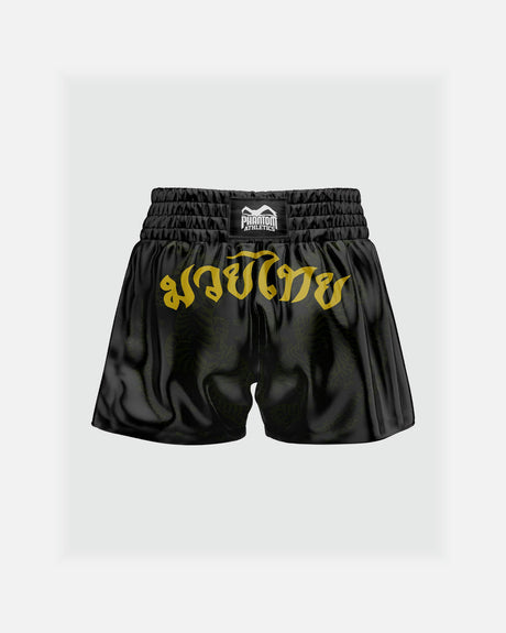 Shorts de Muay Thai Phantom Athletics Sak Yant – Noir/Or