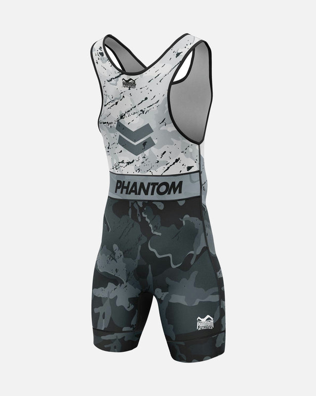 Débardeur de lutte Phantom Athletics Delta – Blanc/Gris/Noir