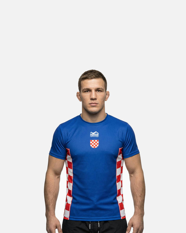 Koszulka Phantom Athletics EVO+ Team Croatia – Niebieska