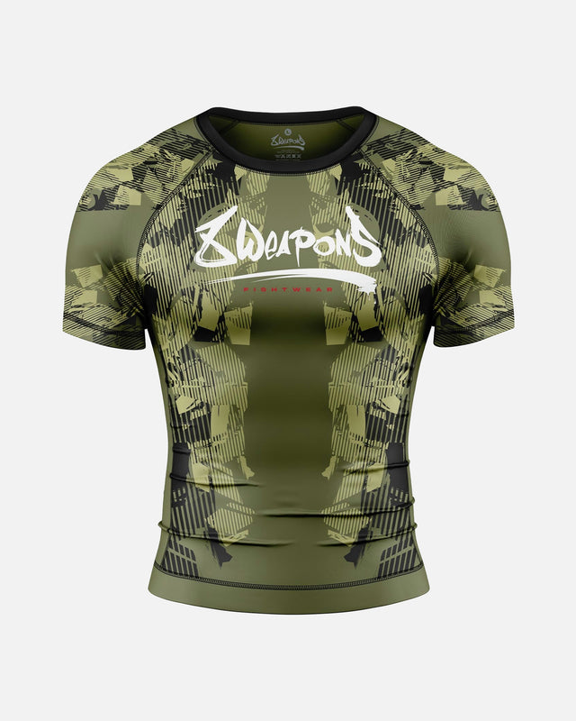 Rashguard 8 WEAPONS Hit 2.0 – Olivová/Černá