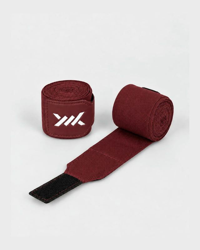 Caged Hand wraps Essential – Burgundy (includes wash bag)