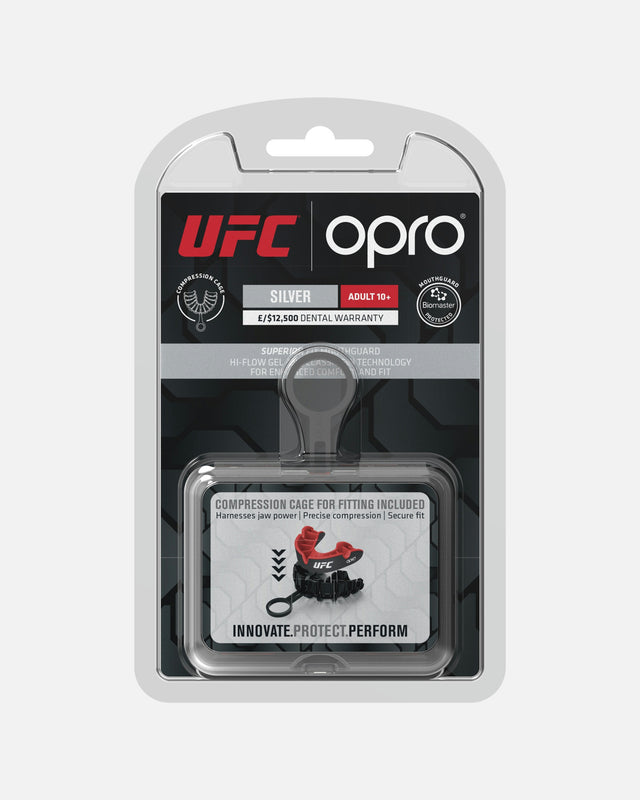 Proteză dentară OPRO Silver – Negru/Roșu