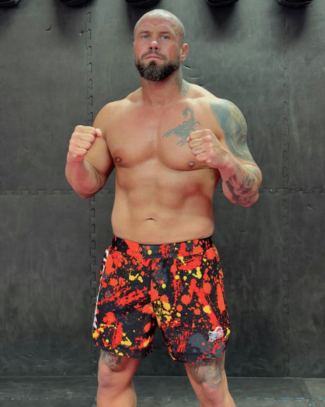 Calções de MMA Phantom Athletics Fusion Splatter – Vermelho
