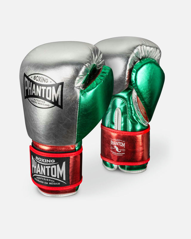 Phantom Athletics Boxningshandskar Mexico – Silver/Grön/Röd
