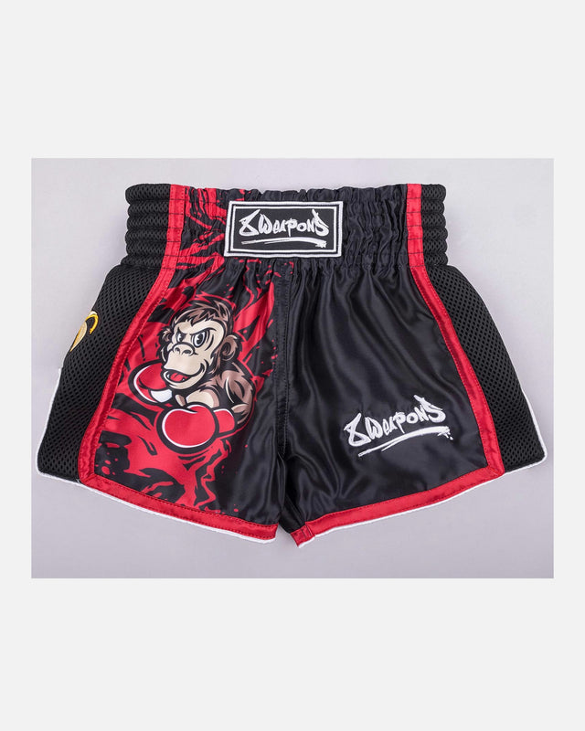 8 WEAPONS Muay-Thai-Shorts Joe – Schwarz/Rot