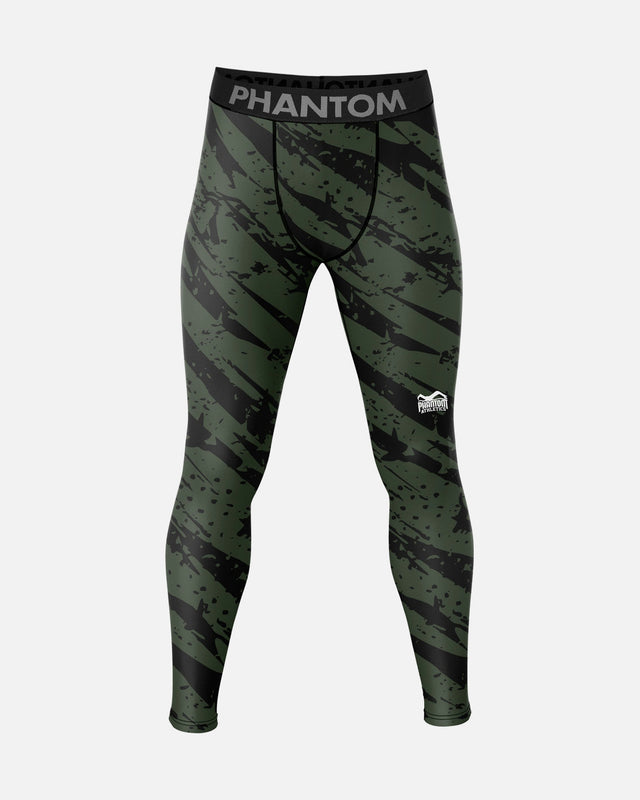 Spodenki kompresyjne Phantom Athletics Camo Tiger – Zielony khaki