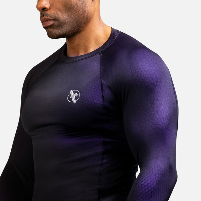 Hayabusa Rashguard Fusion Mâneci Lungi – Negru/Violet