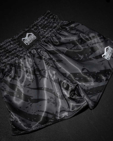 Shorts de Muay Thai Phantom Athletics Tiger Camo – Gris