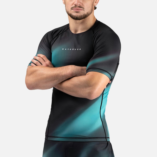 Hayabusa Rashguard Apex Nova Korte ærmer - Turquoise