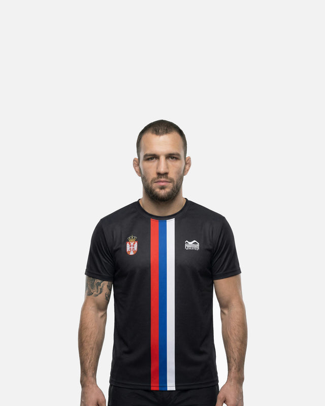 Tricou de antrenament Phantom Athletics EVO+ Team Serbia – Negru