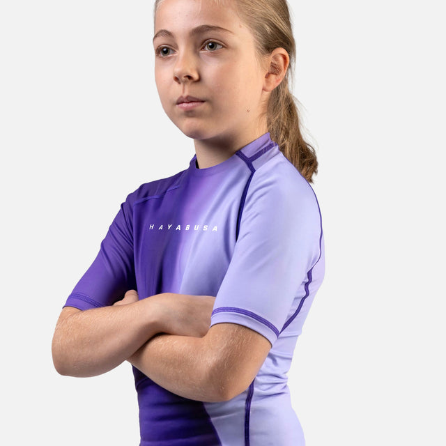 Rashguard Hayabusa Apex Nova Mangas Curtas Criança – Roxo