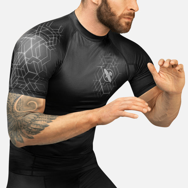 Hayabusa Rashguard Geo Krátký rukáv – Šedý