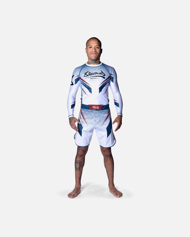 Rashguard 8 WEAPONS Shift – Bianco/Navy/Rosso