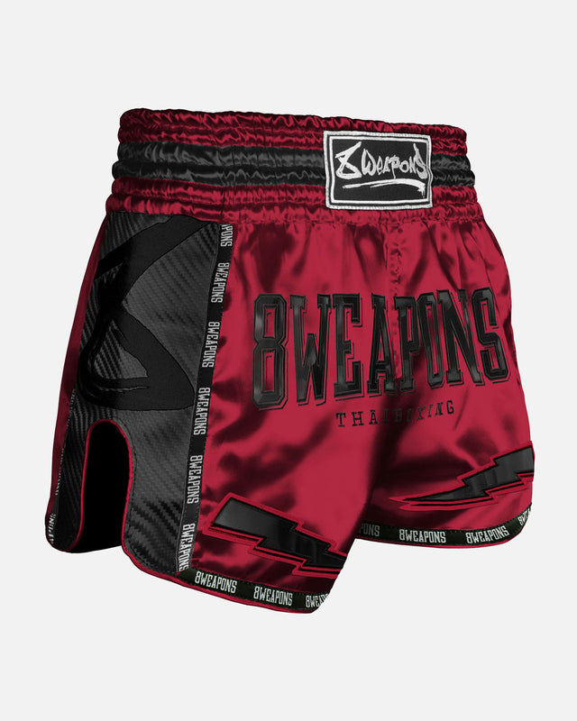 Pantaloncini Muay Thai 8 WEAPONS Carbon – Rosso