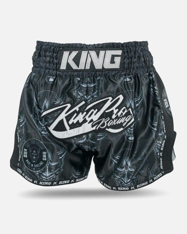 Pantaloni scurți Muay Thai King Pro Boxing Devil – Negru