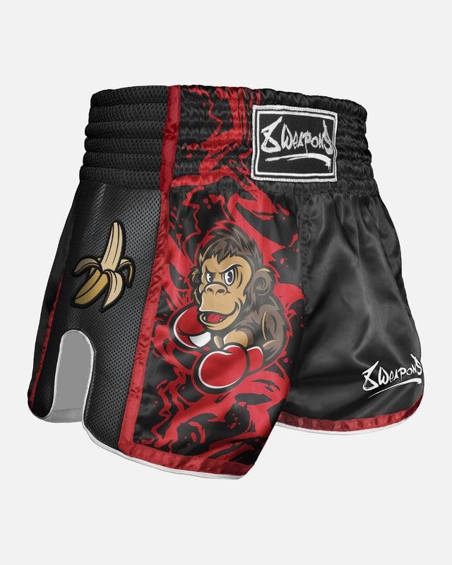 8 WEAPONS Muay-Thai-Shorts Joe – Schwarz/Rot