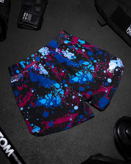 Phantom Athletics MMA Shorts Fusion Splatter – Blue