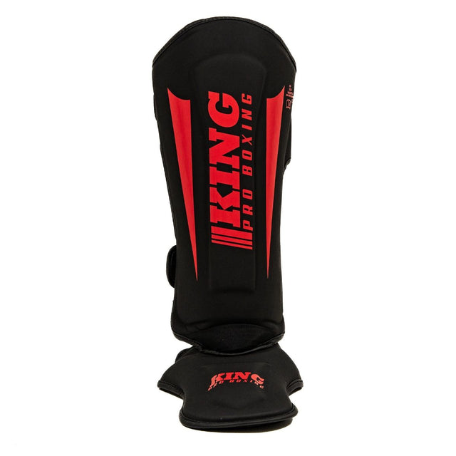 Protège-tibias King Pro Boxing Revo – Noir/Rouge